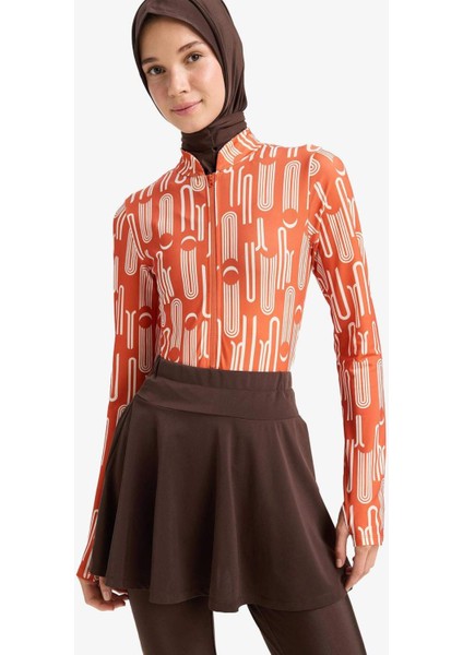 Regular Fit Baskılı Hızlı Kuruyan Su Itici 5'li Burkini Takım E3512AX25HS fırsatları