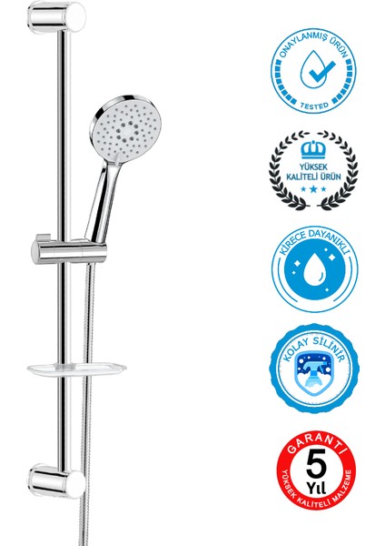 | Valtemo Fonksiyonlu Krom Beyaz Sürgülü Duş Seti fırsatları