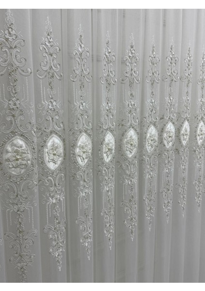 3158 Valeria Gold 1/3 Pileli Bambu Tül Perde modelleri