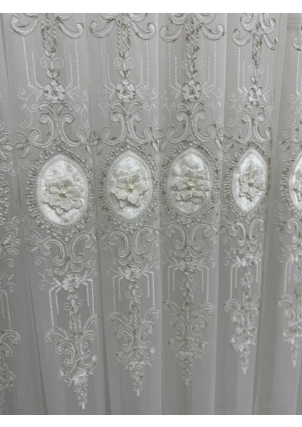 3158 Valeria Gold 1/3 Pileli Bambu Tül Perde fiyatları