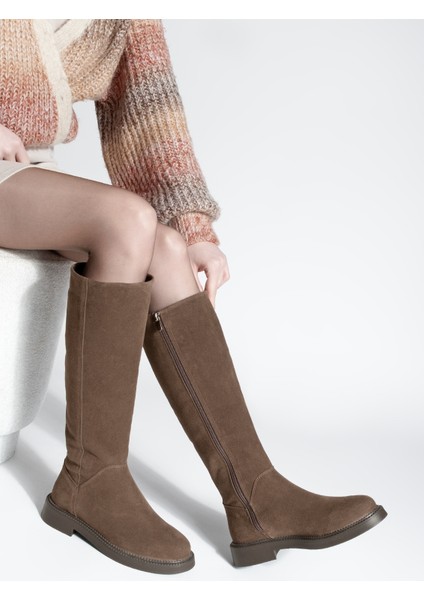 Kadın Günlük Binici Çizme Zunet Kahve Süet fiyatları