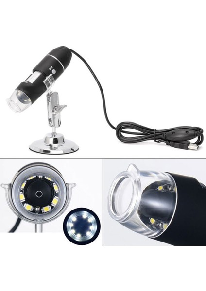 2MP 1600X Dijital Usb Mikroskop Zoomlu. Telefon Çevirici Dahil.