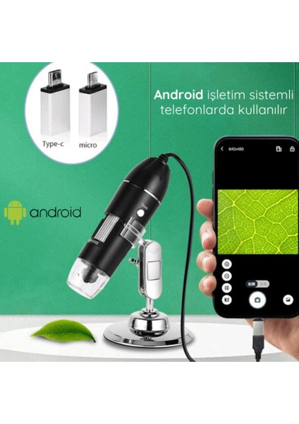 2MP 1600X Dijital Usb Mikroskop Zoomlu. Telefon Çevirici Dahil. modelleri