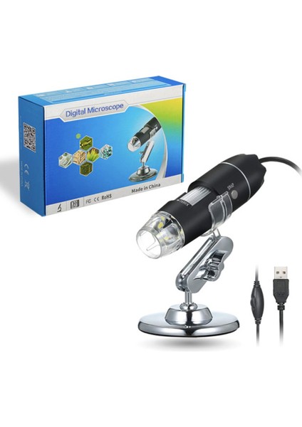 2MP 1600X Dijital Usb Mikroskop Zoomlu. Telefon Çevirici Dahil.