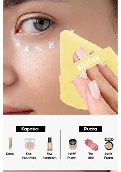 Üçgen Makyaj Süngeri Kırmızı Yumuşak Yüzeyle Kolay Uygulama İçin Tasarlandı indirimleri