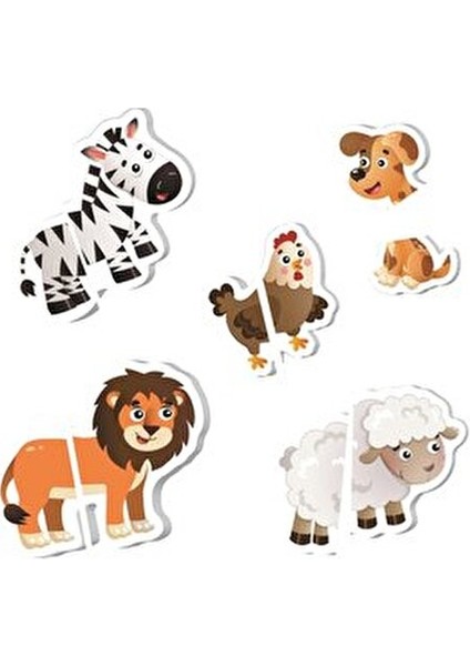 İlk Magnet Puzzle 12-36 Ay Eğitici Oyun 24 Parça Hayvan Figürleriyle fırsatları
