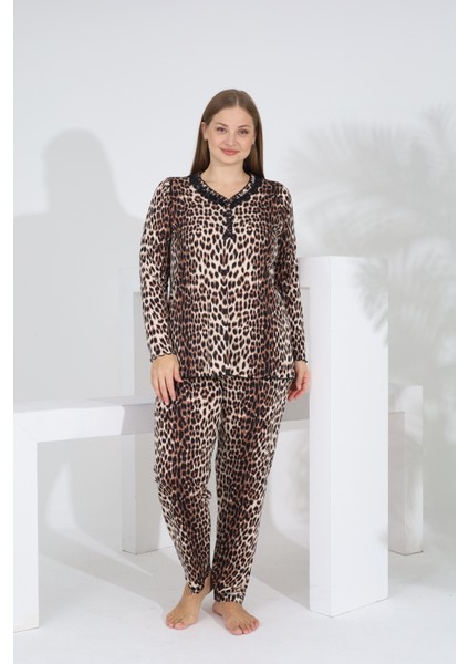 Angelique Bambu Uzun Kol Kadın Pijama Takımı 22010