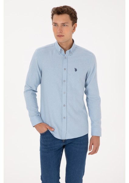 Erkek Açık Mavi Gömlek Basic 50316721-VR003