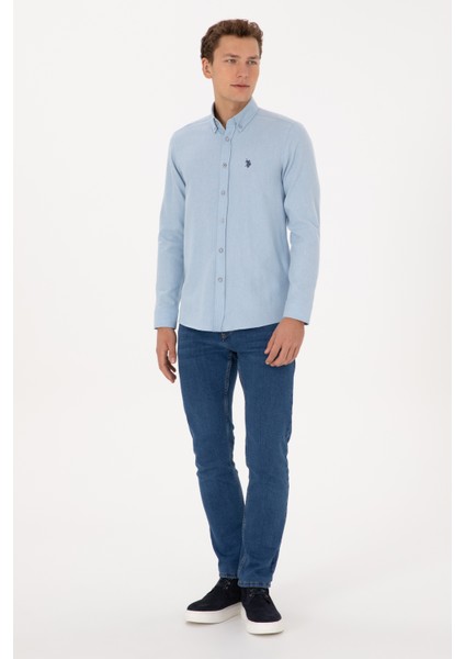 Erkek Açık Mavi Gömlek Basic 50316721-VR003 fırsatları