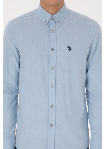 Erkek Açık Mavi Gömlek Basic 50316721-VR003