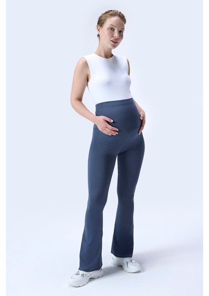 Imaj 716 Gri Renk Toparlayıcı ve Extra Esnek Etkili Yüksek Bel Ispanyol Paça Hamile Tayt fiyatları