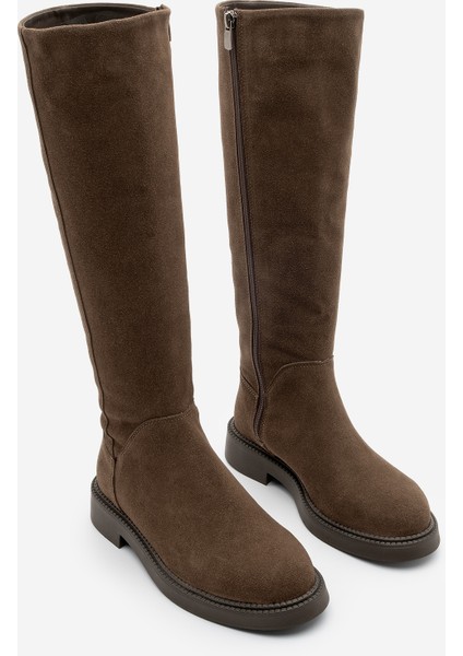 Kadın Günlük Binici Çizme Zunet Kahve Süet indirimleri