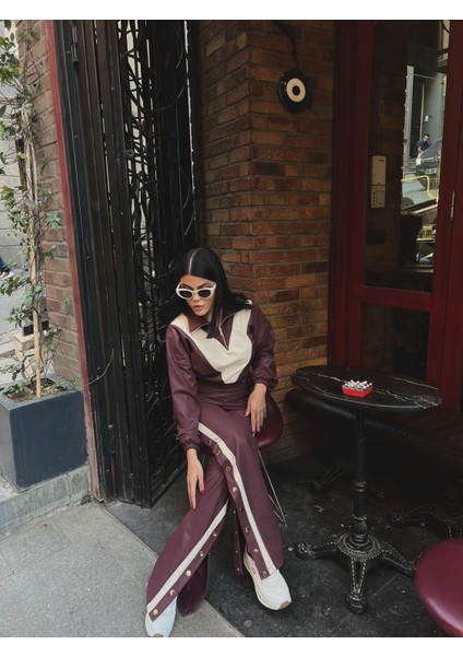 Fermuarlı Şerit Detaylı Deri Cıtcıtlı Takım fırsatları