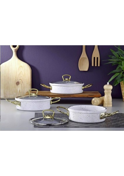 6 Parça Granit Omlet Seti / Tava Seti