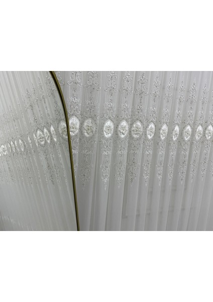 3158 Valeria Gold 1/3 Pileli Bambu Tül Perde indirimleri