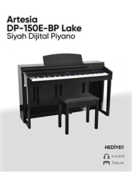 DP-150E-BP Dijital Piyano Parlak Siyah Tasarım 137 Enstrüman Sesi ile fiyatları
