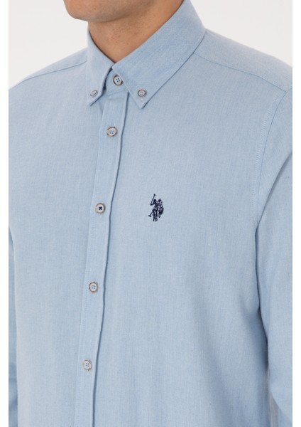 Erkek Açık Mavi Gömlek Basic 50316721-VR003