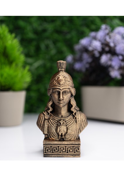 Athena Büst Figür – Antik Yunan Mitolojisi Dekoratif Heykel