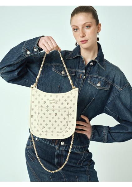 Bej Zincirli Askılı Mıknatıs Kapamalı Kadın Çapraz Omuz Çantası - El Çantası 05PC25Y10316 fiyatları