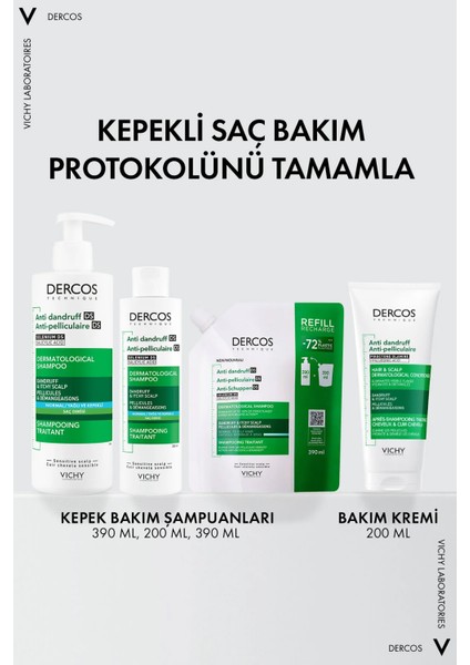 Dercos Anti-Dandruff Normal ve Yağlı Saçlar Için Kepeğe Karşı Etkili Bakım Şampuanı 390 ml X2