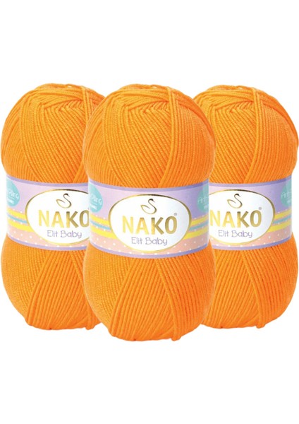 Elit Baby Örgü Ipi 3 Adet Portakal Kabuğu 4038