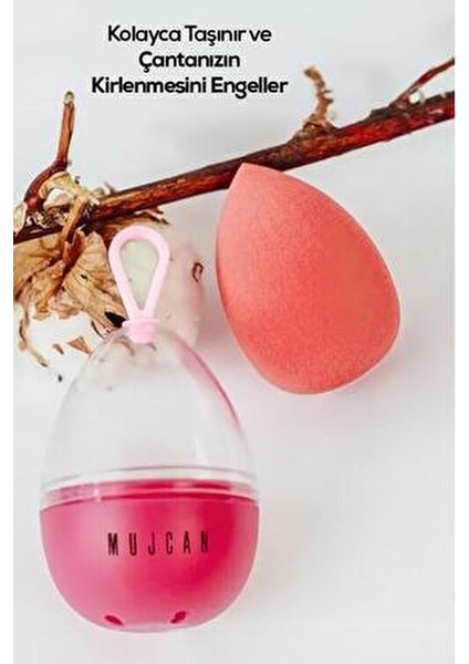 Mor Kutulu Makyaj Süngeri Kapatıcı ve Aydınlatıcı Uygulama İçin 9.5x5 cm indirimleri