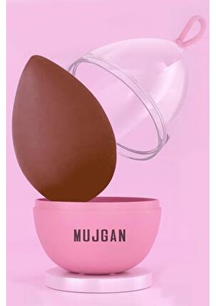 Mor Kutulu Makyaj Süngeri Kapatıcı ve Aydınlatıcı Uygulama İçin 9.5x5 cm