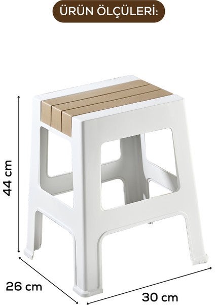 Plastik Büyük Tabure Kahverengi modelleri