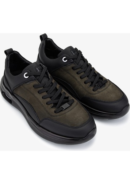 Erkek Hakiki Deri Siyah Sneakers & Spor Ayakkabı 298 3174-5018 Erk Ayk SK25-26 Syh Mat/hk Dnt fiyatları