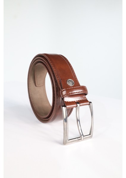 Erkek 4 cm Klasik Kahverengi Kemer