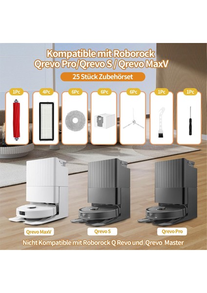 Qrevo Pro/qrevo S/qrevo Maxv Robot Süpürge Aksesuar Seti, Yedek Parçalar Ana Fırça (Yurt Dışından) fiyatları