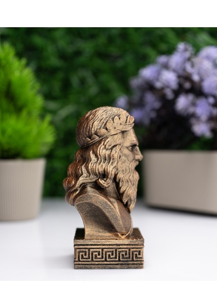 Zeus Büst Figür – Antik Yunan Mitolojisi Dekoratif Heykel fiyatları