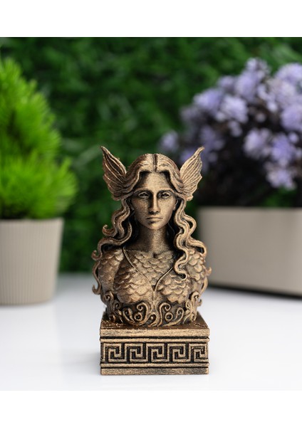 Rusalka Büst Figür – Antik Mitolojik Dekoratif Heykel