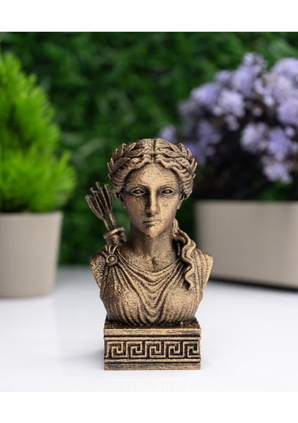 Artemis Büst Figür – Antik Yunan Mitolojisi Dekoratif Heykel