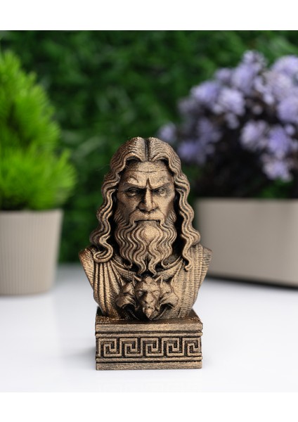 Hades Büst Figür – Antik Yunan Mitolojisi Dekoratif Heykel