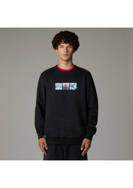 Crew Neck Siyah Sweatshirt
