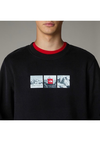 Crew Neck Siyah Sweatshirt