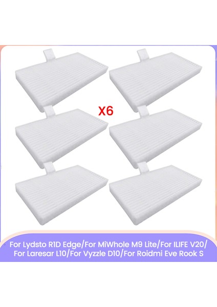 R1D Edge/miwhole M9 LITE/V20/L10/VYZZLE D10/EVE S Yedek Parça Filtresi Için 6 Adet (Yurt Dışından)