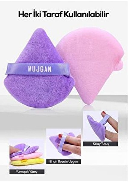 Üçgen Makyaj Süngeri Mor Yumuşak Yüzeyle Kolay Uygulama İçin 1 Adet fırsatları