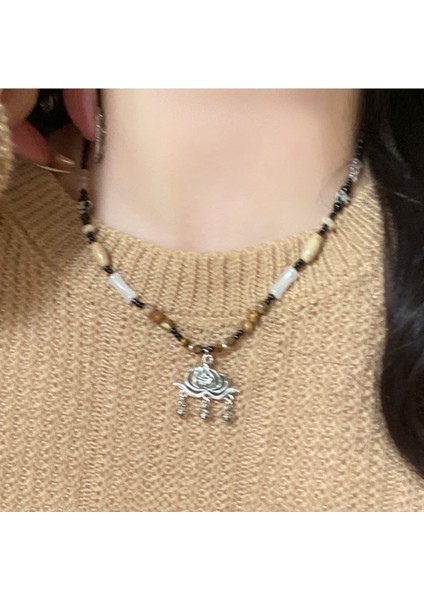 Yeni Çin Zen Uzun Bronz Tüy Kolye Vintage Bohem Etnik Tarzı Çift Jumper Giyim Uzun Aksesuarlar (Yurt Dışından)