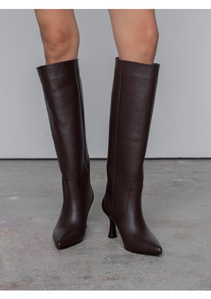 Ambra Kahve Hakiki Deri Kadın Çizme fiyatları