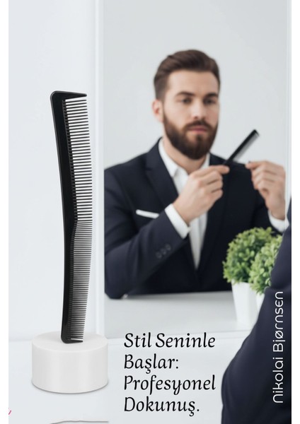 Bıyık Kesim ve Tarama Tarağı Eğimli Bıyık Tarağı