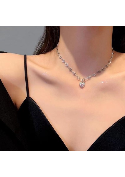 Yeni Kolye Niş Tasarım Birinci Sınıf Mizaç Duygusu Basit Köprücük Kemiği Zinciri Çok Yönlü Basit Hafif Lüks Kolye (Yurt Dışından)