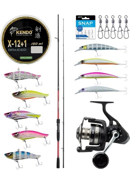 Pro Spin Seti Shimano Kamış Sienna Spinning Eva 2,41M 10-35G 2pc&savage Gear Sgs8 4000 Fd 8+1bb Olta Makinesi