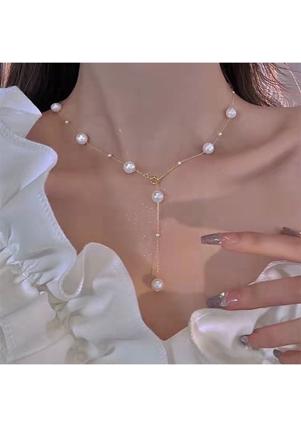 Yeni Ekleme Japonya ve Güney Kore Kolye Tasarım Duygusu Gelişmiş Hafif Lüks Niş Köprücük Kemiği Zinciri, Kadın Kolye (Yurt Dışından)