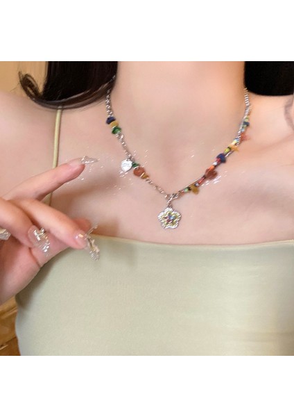 Yeni Retro Bohem Kolye Hong Kong Tadı Seramik Kolye Kolye Kadın Yeni Etnik Kolye Uzun Bölüm (Yurt Dışından)