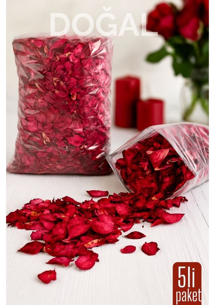 Doğal Kurutulmuş Gül Yaprakları – Dekoratif, Aromatik ve Romantik Kullanım İçin 350g Paket 718565