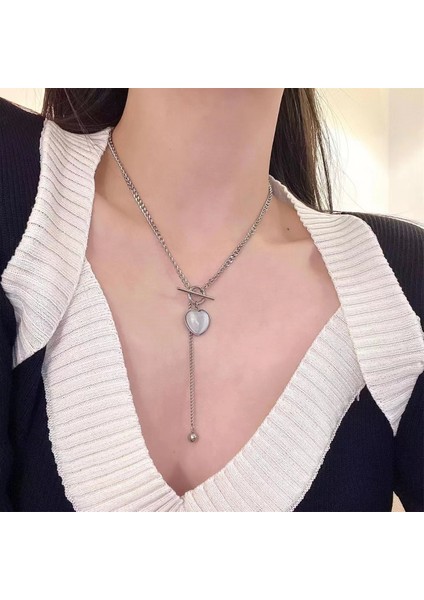 Yeni Kolye Kadın Niş Aksesuarları Baharatlı Kız Tatlı Serin Köprücük Kemiği Zinciri Kazak Kazak Zinciri Yüz Üst Düzey Süslemeler Duygusu ile (Yurt Dışından)