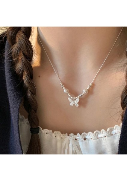 Yeni Kolye Niş Tasarım Birinci Sınıf Mizaç Duygusu Basit Köprücük Kemiği Zinciri Çok Yönlü Basit Hafif Lüks Kolye (Yurt Dışından)