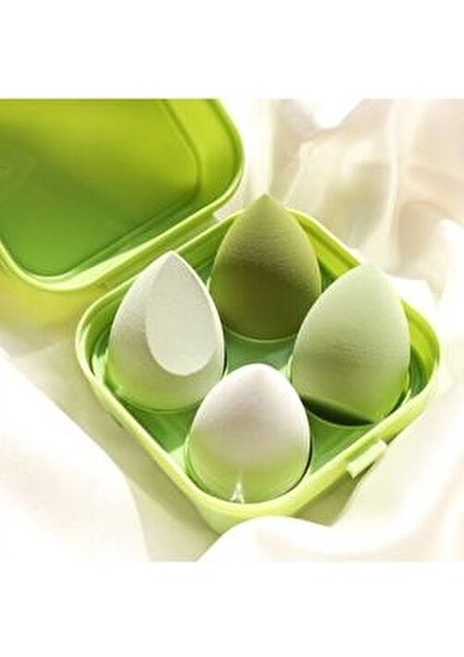 4'lü Makyaj Sünger Seti Yeşil Renk Hassas Uygulama ve Kolay Tutma Özelliği indirimleri